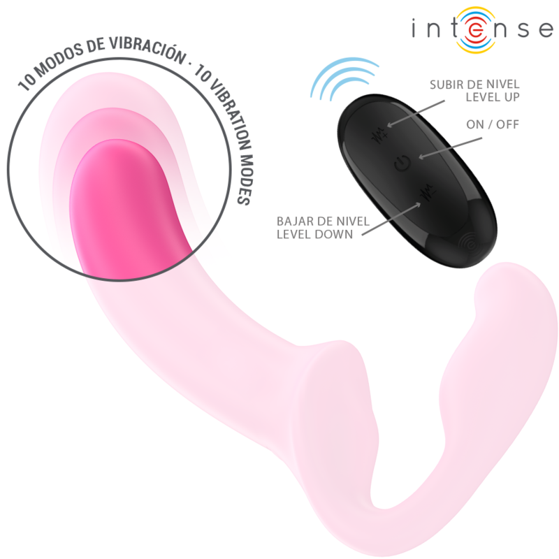 INTENSE - AMY VIBRADOR DUPLO 20CM ROSA COM CONTROLO REMOTO