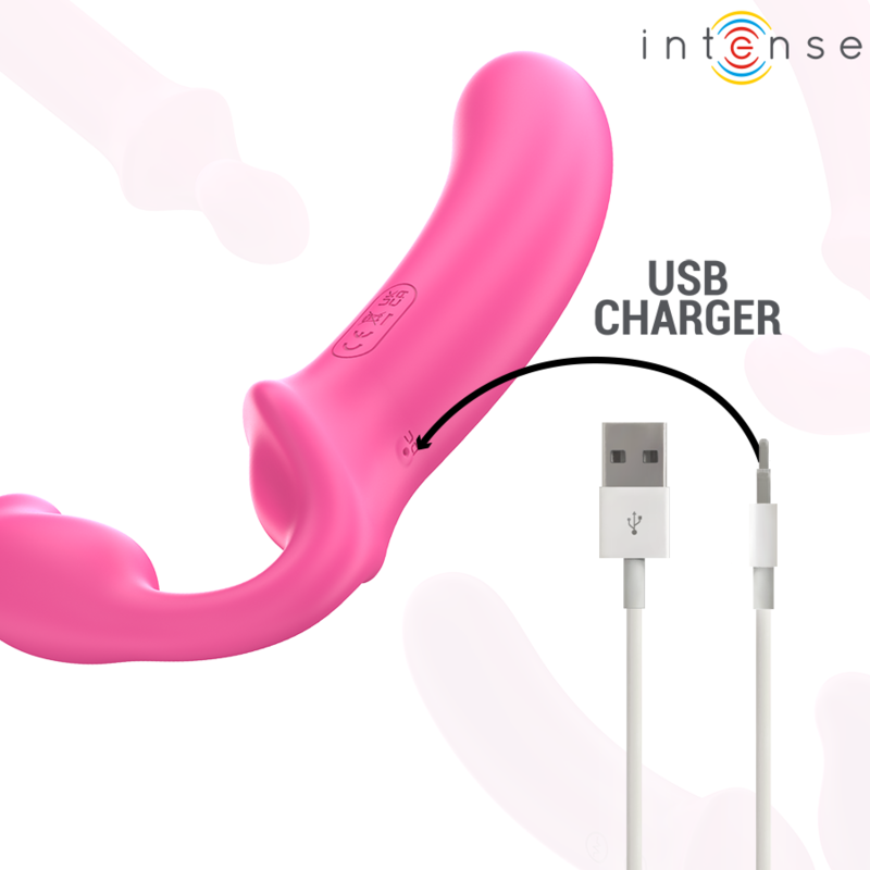 INTENSE - AMY VIBRADOR DUPLO 20CM ROSA COM CONTROLO REMOTO