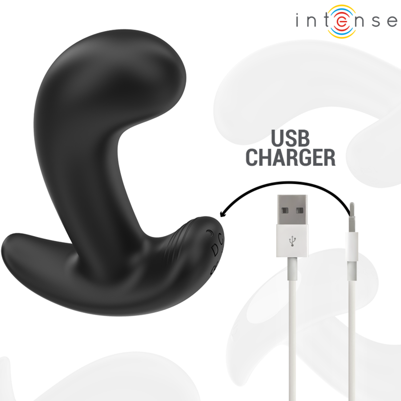 INTENSE - CHANDLER PLUG ANAL 10 VIBRAÇÕES PRETO COMANDO REMOTO