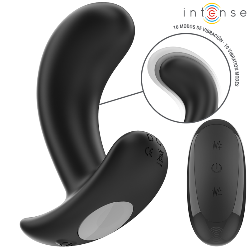 INTENSE - CHANDLER PLUG ANAL 10 VIBRAÇÕES PRETO COMANDO REMOTO