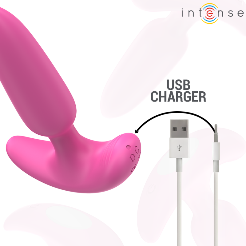 INTENSE - ROSS PLUG ANAL 10 VIBRAÇÕES ROSA COMANDO REMOTO