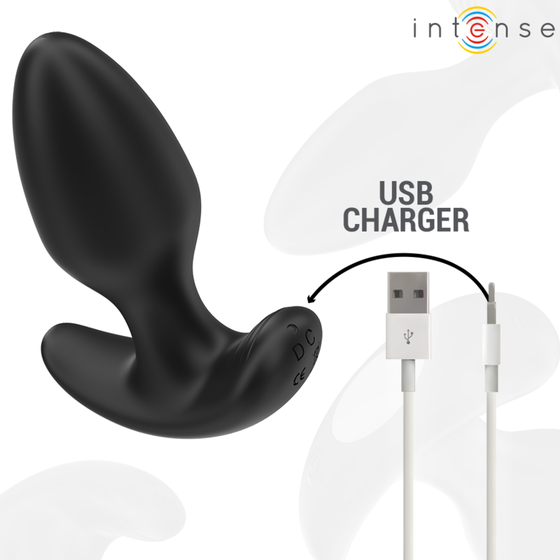 Intense - Joey Plug Anal 10 Vibrações Preto Controle Remoto
