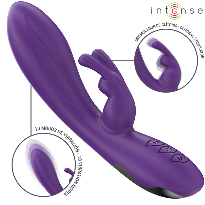 INTENSE - RANDALL VIBRADOR RABBIT 10 VIBRAÇÕES ROXO