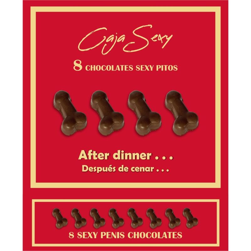 DIABLO PICANTE - CAIXA 8 CHOCOLATES FORMA PÊNIS