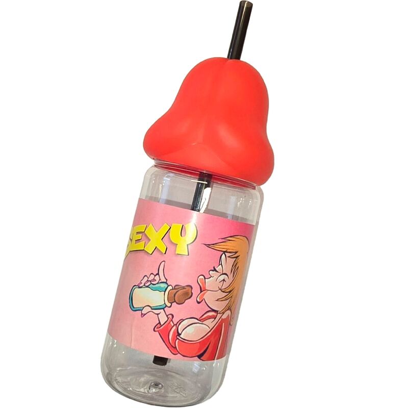 DIABLO PICANTE - BIBERÃO FORMA PÊNIS 360 ML VERMELHO