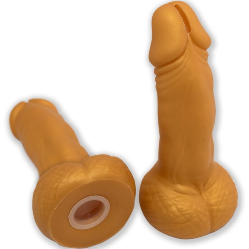 DIABLO PICANTE - MEALHEIRO FORMA PÊNIS 22,5 CM DOURADO