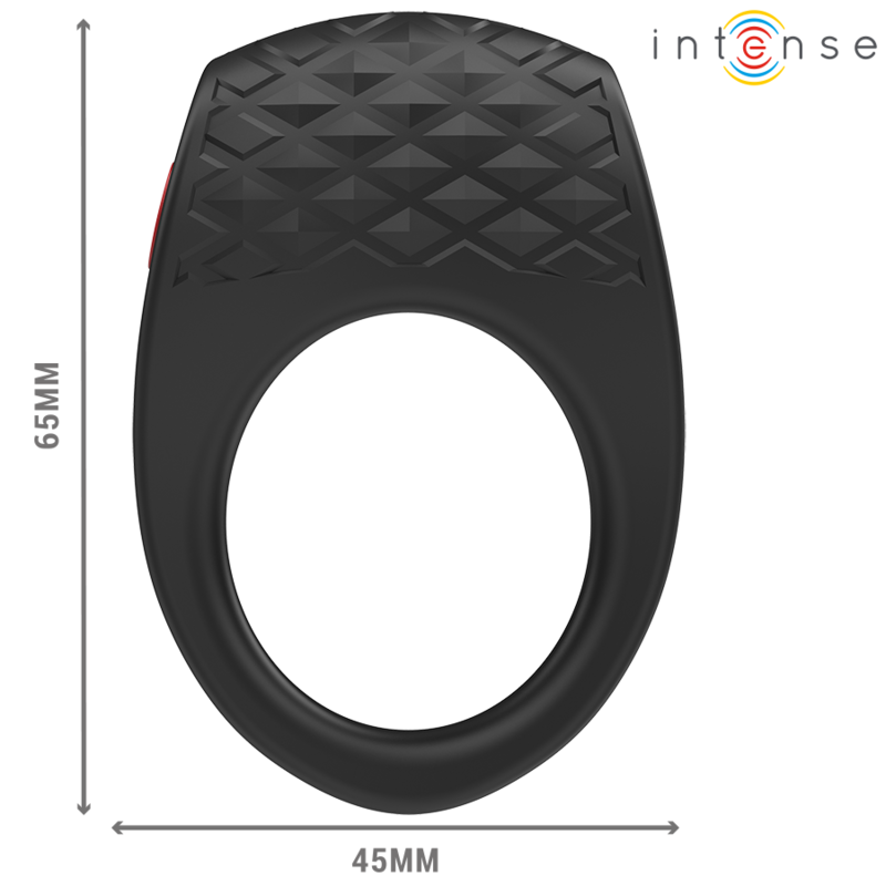 INTENSE - CLOVER ANEL VIBRATÓRIO PARA PÉNIS 10 VIBRAÇÕES PRETO