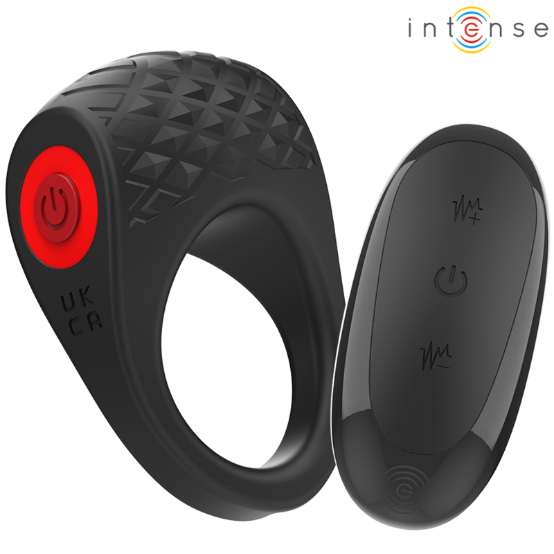 INTENSE - CLOVER ANEL VIBRATÓRIO PARA PÉNIS 10 VIBRAÇÕES PRETO