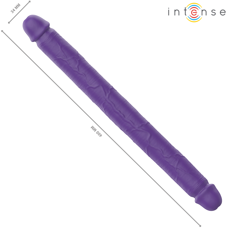 INTENSE - GUNTER DILDO DUPLO VIBRADOR 40 CM ROXO COMANDO REMOTO