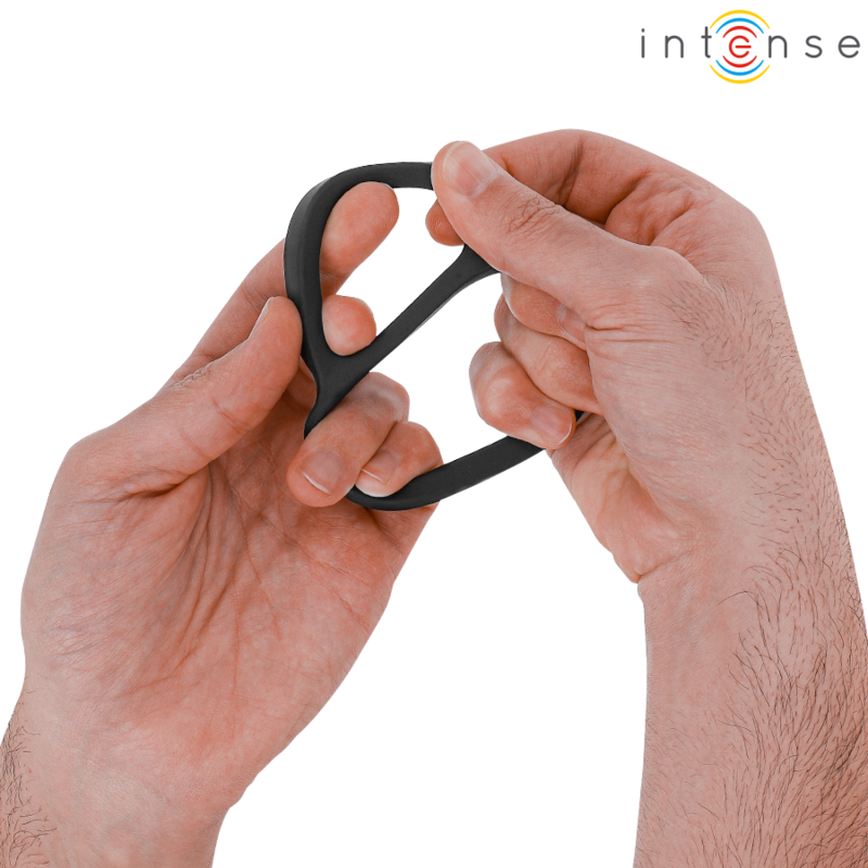INTENSE - BOBBY ANEL DUPLO EM SILICONE PARA PÉNIS PRETO