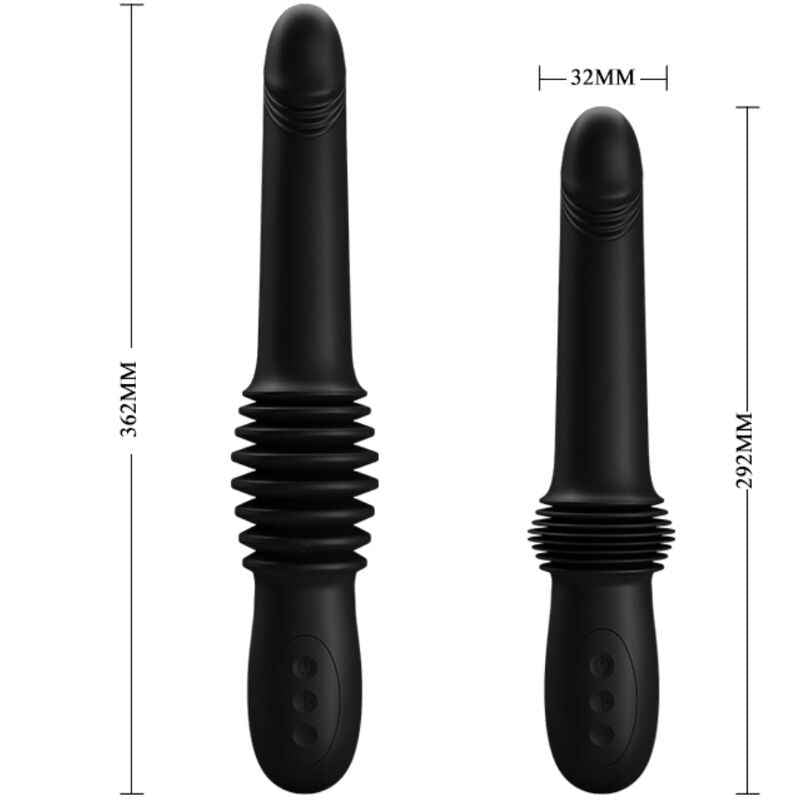 PRETTY LOVE - VIBRADOR PAZUZU 3 MODOS DE IMPULSO PRETO