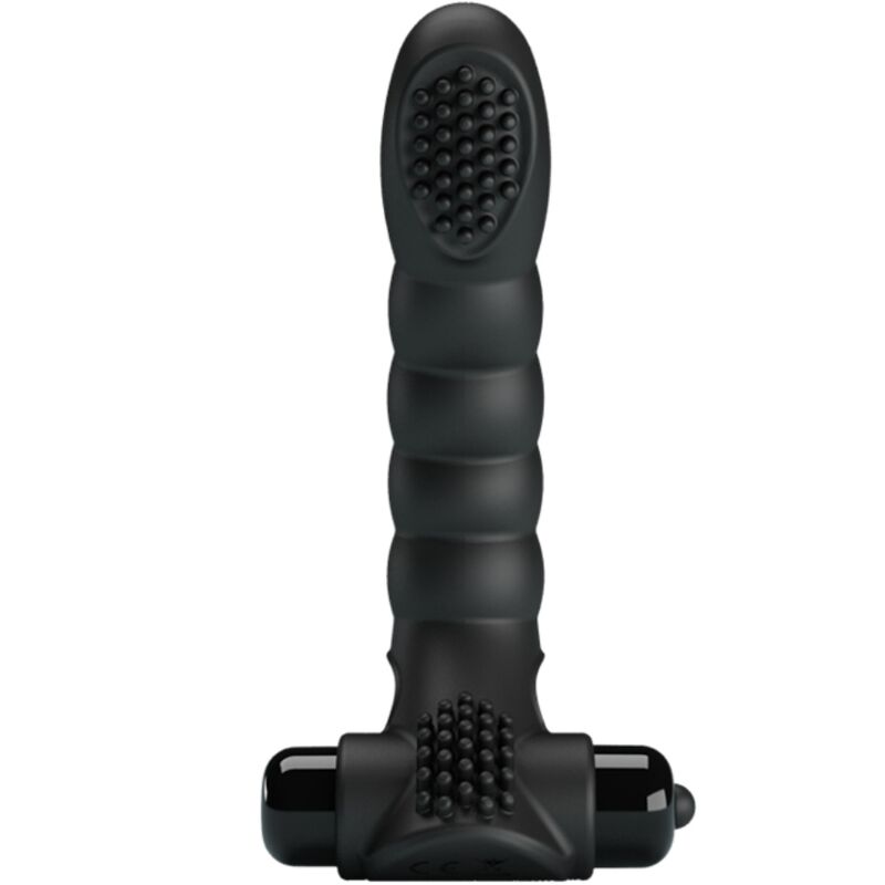 PRETTY LOVE - ALAN VIBRADOR DE DEDO SILICONE PRETO