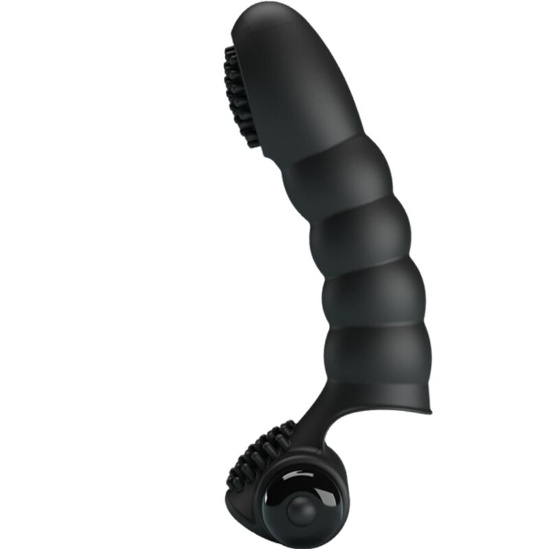 PRETTY LOVE - ALAN VIBRADOR DE DEDO SILICONE PRETO