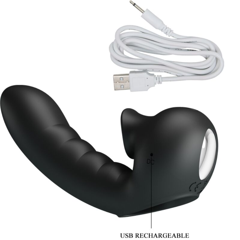 PRETTY LOVE - GILO VIBRADOR DE DEDO SILICONE PRETO