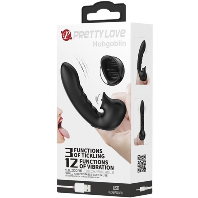 PRETTY LOVE - GILO VIBRADOR DE DEDO SILICONE PRETO