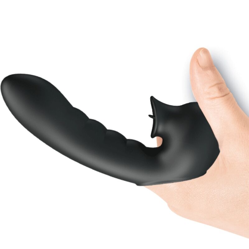PRETTY LOVE - GILO VIBRADOR DE DEDO SILICONE PRETO