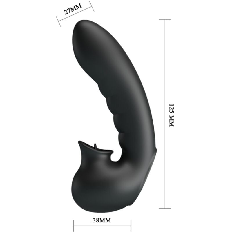 PRETTY LOVE - GILO VIBRADOR DE DEDO SILICONE PRETO