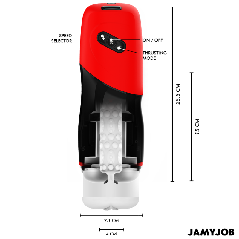 JAMYJOB - XPEED MASTURBADOR VAGINA AUTOMÁTICO 5 MODOS DE EMPUXO E SOM