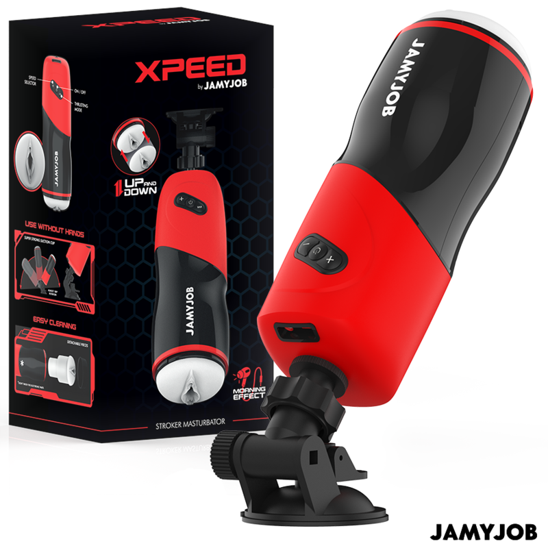 JAMYJOB - XPEED MASTURBADOR VAGINA AUTOMÁTICO 5 MODOS DE EMPUXO E SOM