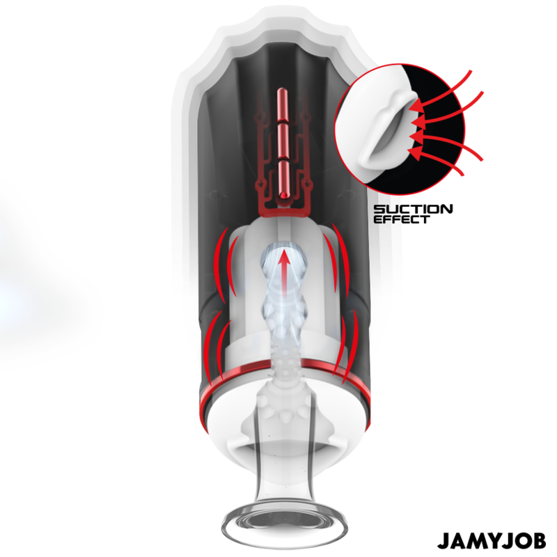 JAMYJOB - MEGABITE MASTURBADOR BOCA AUTOMÁTICO 5 MODOS ONDAS ESTIMULADORAS E VIBRAÇÃO