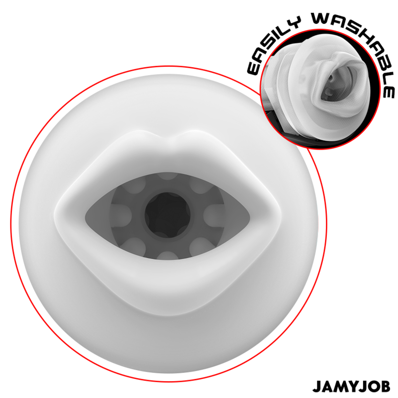 JAMYJOB - BLAZE MASTURBADOR BOCA AUTOMÁTICO 5 MODOS ONDAS ESTIMULADORAS E VIBRAÇÃO