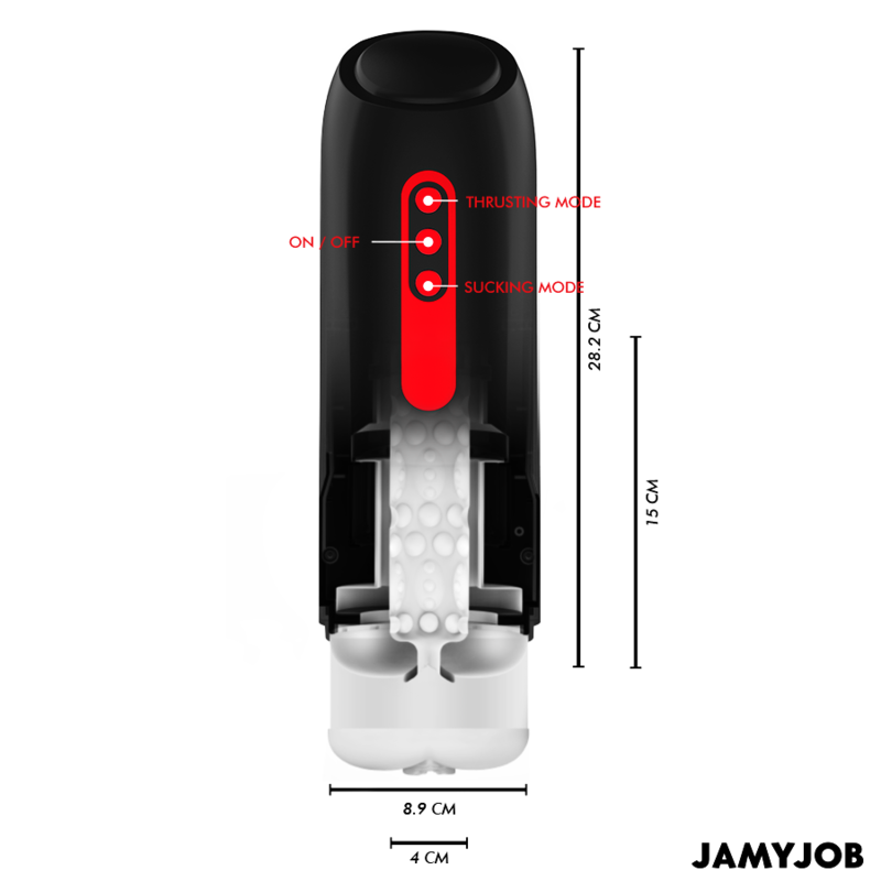 JAMYJOB - PHANTOM MASTURBADOR VAGINA AUTOMÁTICO 5 MODOS DE ONDAS ESTIMULADORAS E EMPUXO