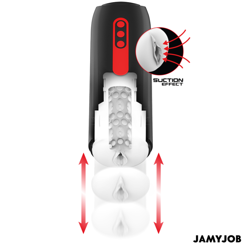 JAMYJOB - PHANTOM MASTURBADOR VAGINA AUTOMÁTICO 5 MODOS DE ONDAS ESTIMULADORAS E EMPUXO