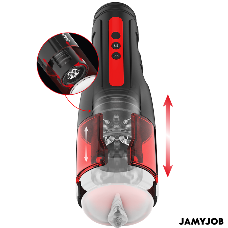 JAMYJOB - CYCLONE MASTURBADOR VAGINA AUTOMÁTICO 10 MODOS DE ROTAÇÃO E EMPUXO
