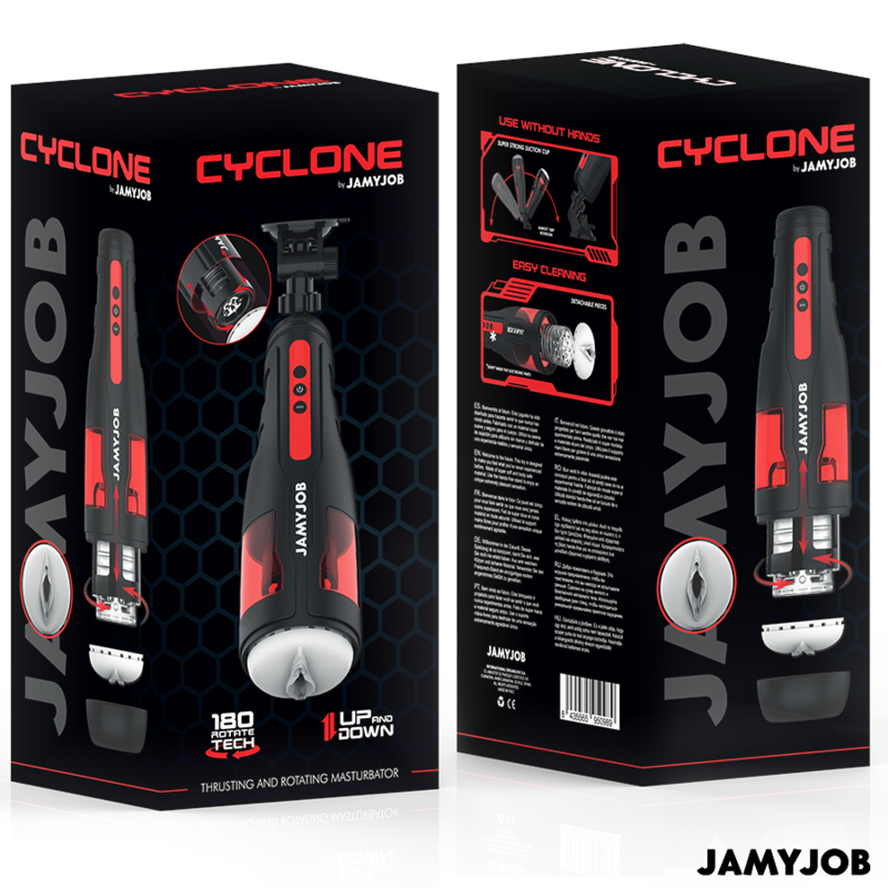 JAMYJOB - CYCLONE MASTURBADOR VAGINA AUTOMÁTICO 10 MODOS DE ROTAÇÃO E EMPUXO