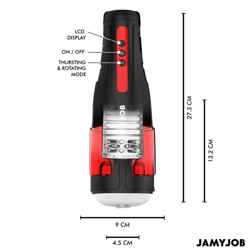 JAMYJOB - CYCLONE MASTURBADOR VAGINA AUTOMÁTICO 10 MODOS DE ROTAÇÃO E EMPUXO