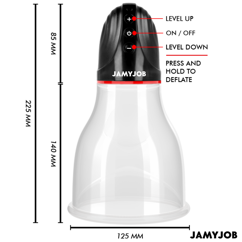 JAMYJOB - XPAND LITE BOMBA AUTOMÁTICA DE TESTÍCULOS 3 NÍVEIS DE ONDAS ESTIMULADORAS CINZA
