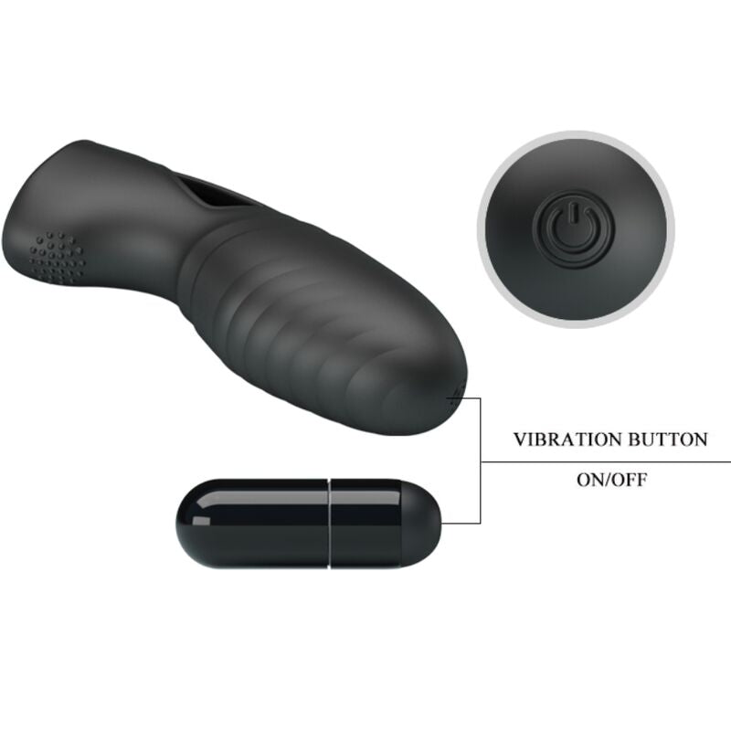PRETTY LOVE - LICH VIBRADOR DE DEDO SILICONE PRETO
