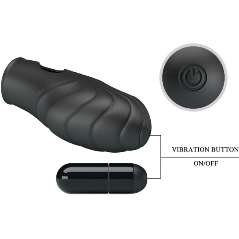 PRETTY LOVE - LICH SILICONE DEDO VIBRADOR PRETO