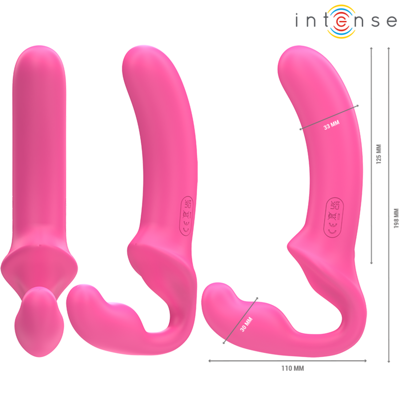 INTENSE - AMY VIBRADOR DUPLO 20CM ROSA COM CONTROLO REMOTO