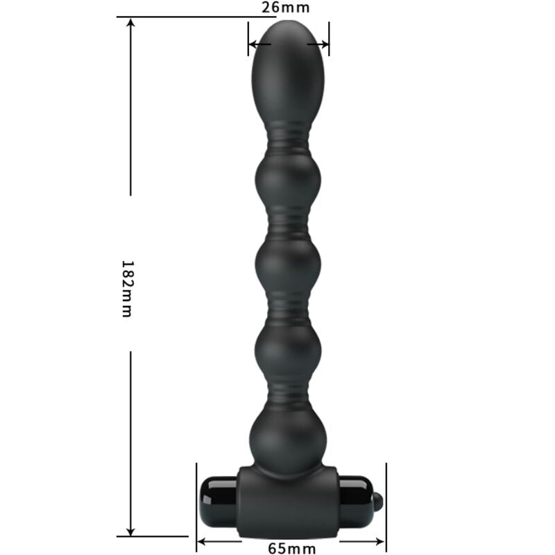 PRETTY LOVE - LYNN PLUG ANAL EM SILICONE 10 VIBRAÇÕES PRETO