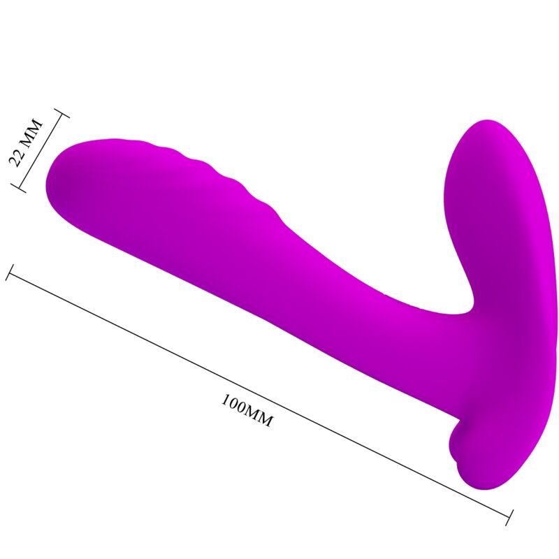 PRETTY LOVE - THUNDERBIRD VIBRADOR DUPLO STRAP-ON COM CONTROLO REMOTO ROXO