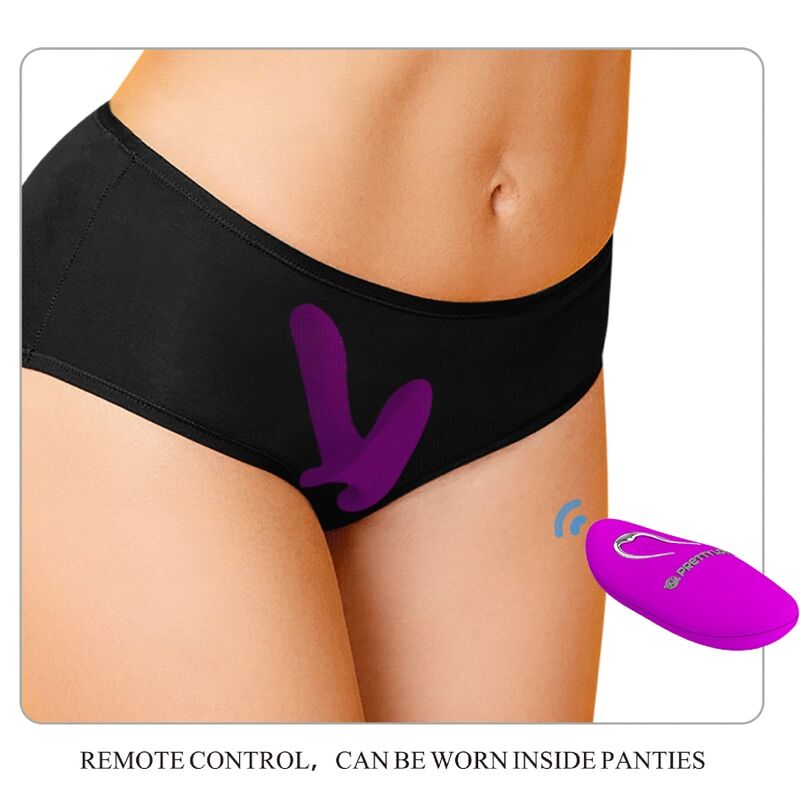 PRETTY LOVE - THUNDERBIRD VIBRADOR DUPLO STRAP-ON COM CONTROLO REMOTO ROXO