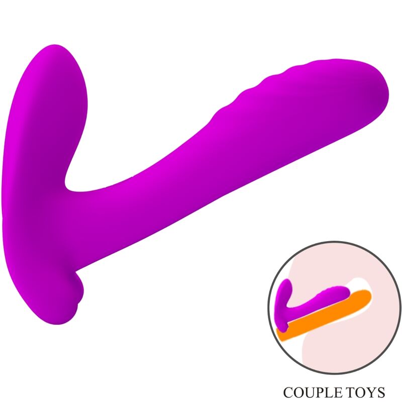 PRETTY LOVE - THUNDERBIRD VIBRADOR DUPLO STRAP-ON COM CONTROLO REMOTO ROXO