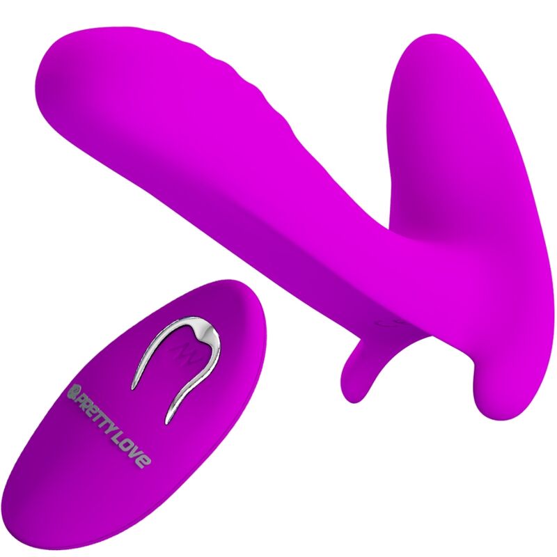 PRETTY LOVE - THUNDERBIRD VIBRADOR DUPLO STRAP-ON COM CONTROLO REMOTO ROXO