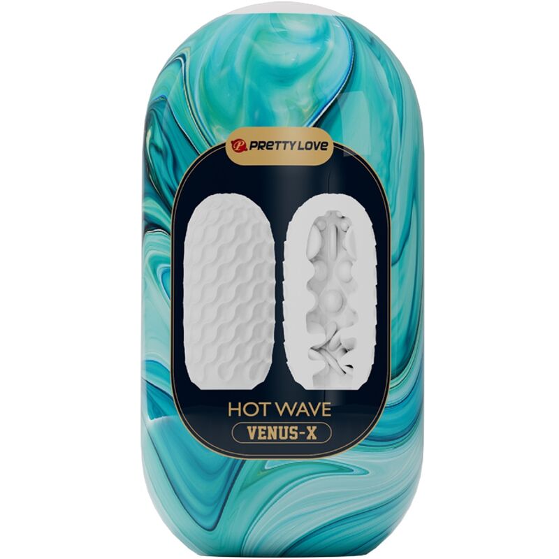 PRETTY LOVE - HOT WAVE MASTURBADOR MASCULINO EM SILICONE BRANCO