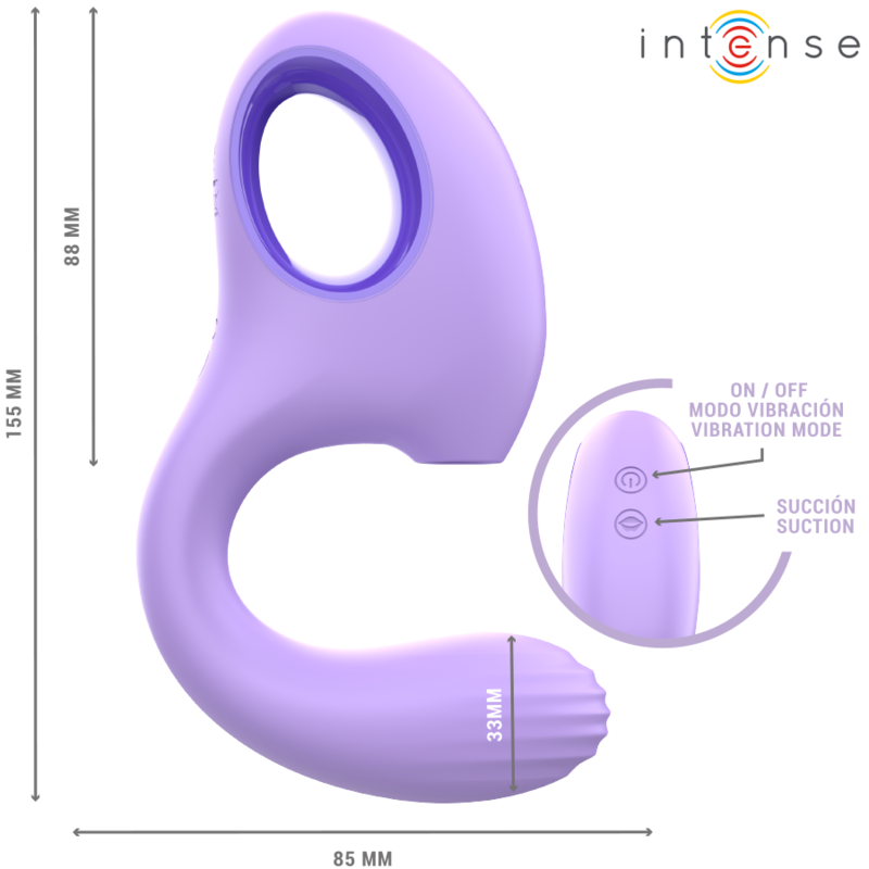 INTENSE - BAXTER VIBRADOR & ESTIMULADOR ROXO