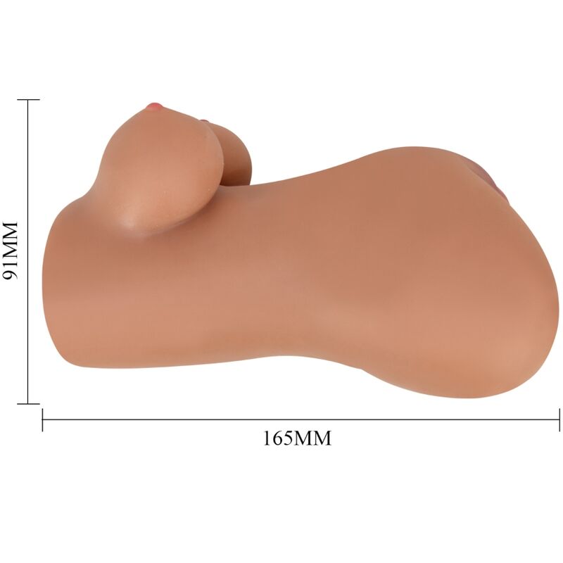 CRAZY BULL - HANNAH MASTURBADOR DUPLO VAGINA & ÂNUS REALISTA CASTANHO