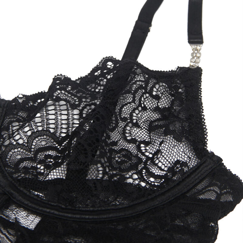 SUBBLIME - 954185 BABYDOLL EM RENDA COM ALÇAS AJUSTÁVEIS PRETO S/M