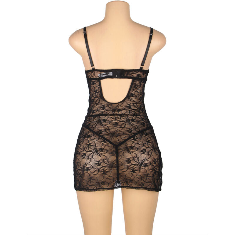 SUBBLIME - 954185 BABYDOLL EM RENDA COM ALÇAS AJUSTÁVEIS PRETO S/M