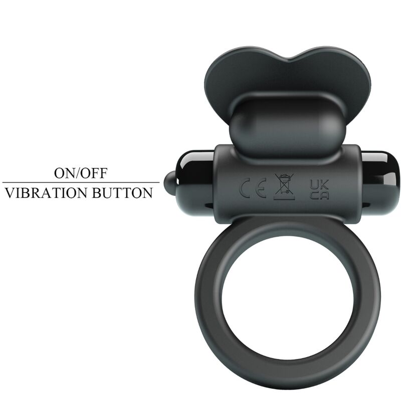 PRETTY LOVE - DEBONAIRE ANEL VIBRATÓRIO RABBIT 10 VIBRAÇÕES PRETO