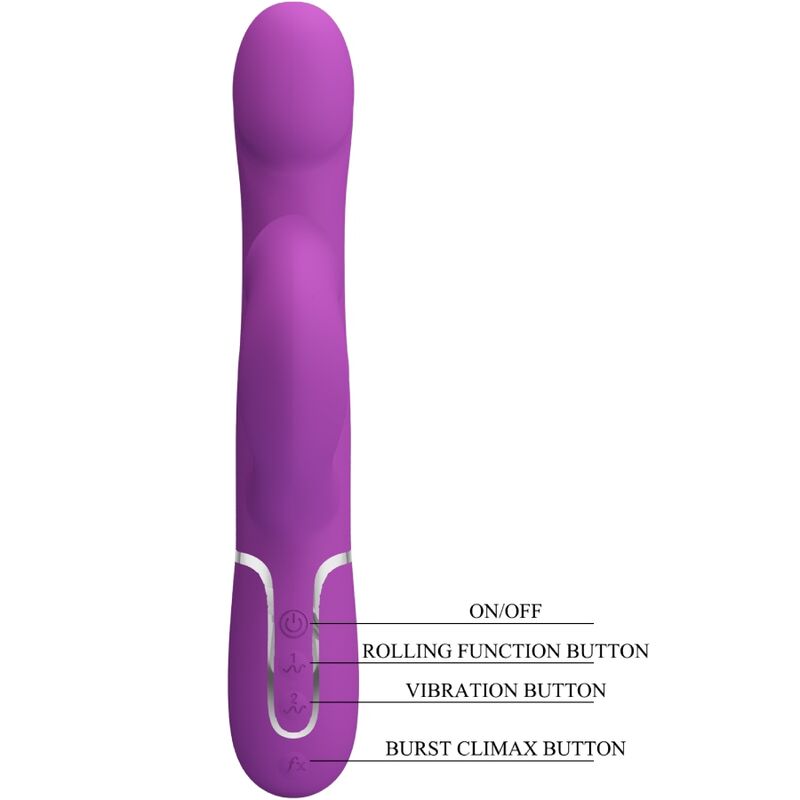 PRETTY LOVE - DEJON VIBRADOR RABBIT MULTIFUNÇÃO 3 EM 1 ROXO