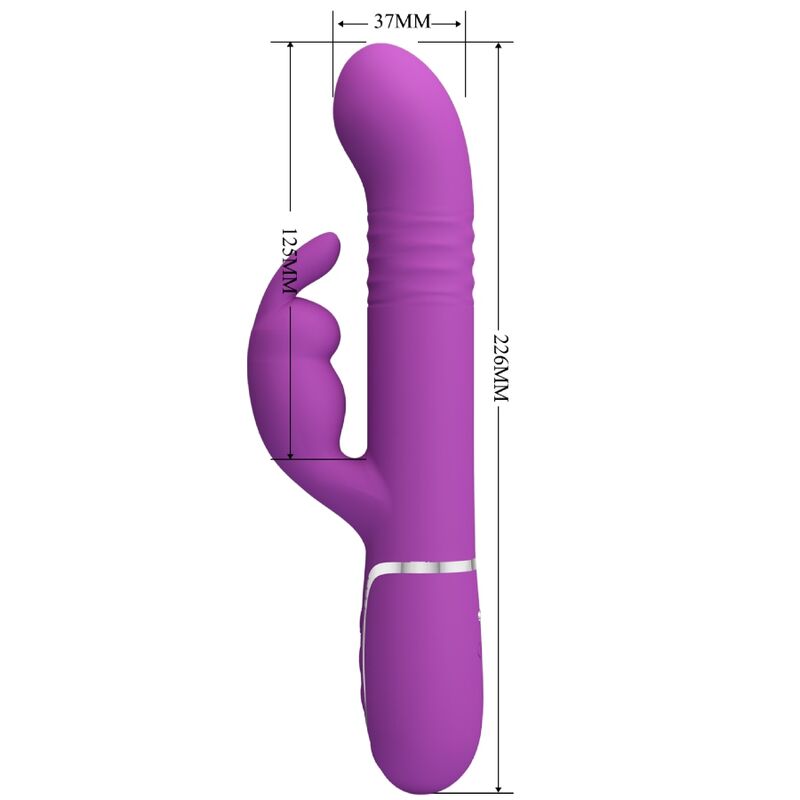 PRETTY LOVE - PERLITA VIBRADOR RABBIT MULTIFUNÇÃO 3 EM 1 ROXO