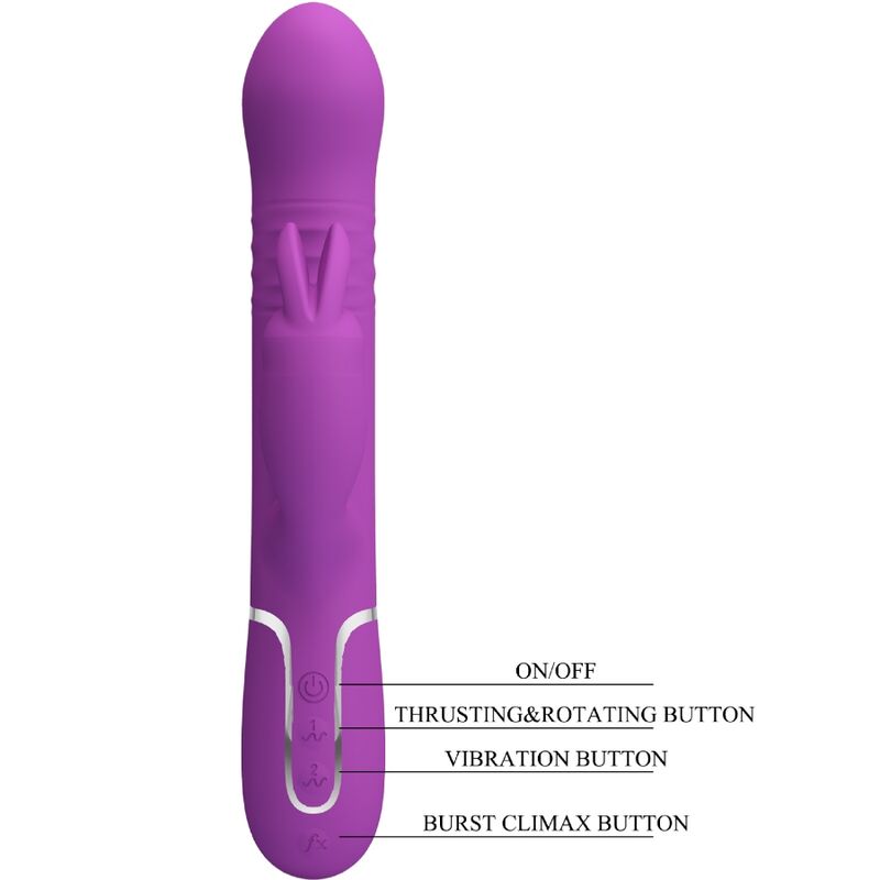 PRETTY LOVE - PERLITA VIBRADOR RABBIT MULTIFUNÇÃO 3 EM 1 ROXO