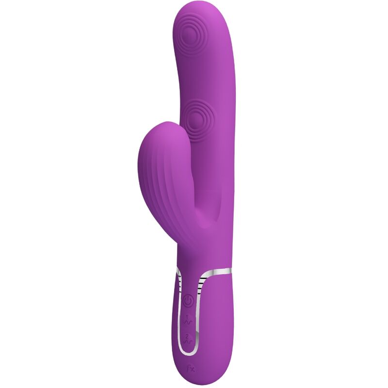PRETTY LOVE - CAMMY TRIPLO VIBRADOR RABBIT MULTIFUNÇÃO 4 EM 1 AZUL