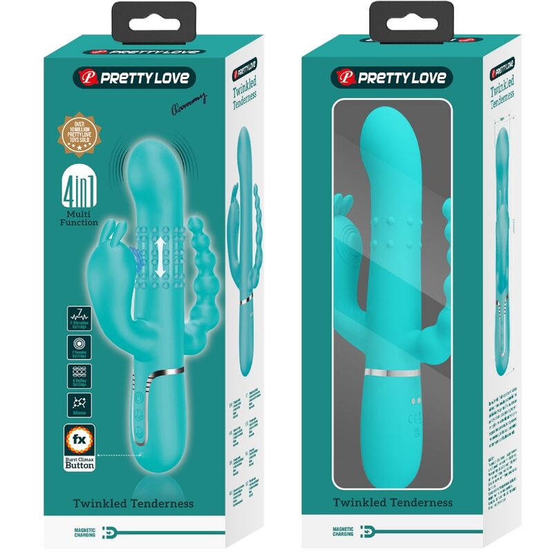 PRETTY LOVE - CAMELIA VIBRADOR DE DEDO 7 VIBRAÇÕES PRETO